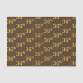 Papel De Seda Marrom, Faux Dourado 36º (36º) Evento