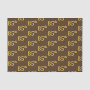 Papel De Seda Marrom, Faux Dourado 85º (oitenta e cinco) Evento