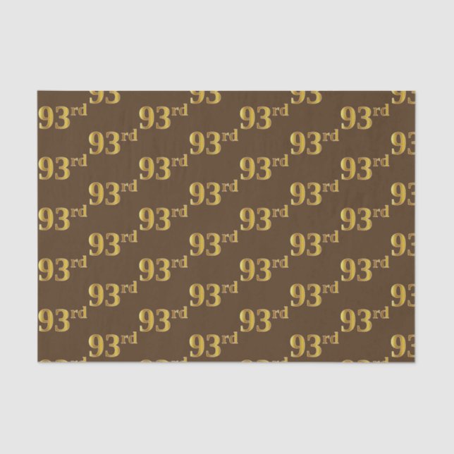 Papel De Seda Marrom, Faux Dourado 93º (93º) Evento (Frente )