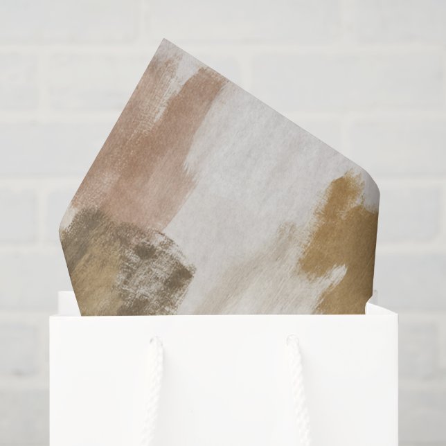 Papel De Seda Marrom Marfim Bege Creme Abstrato (Sacola de presentes)