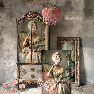 Papel De Seda Mary Antoinette Deliciosa, Retrato & Floral 