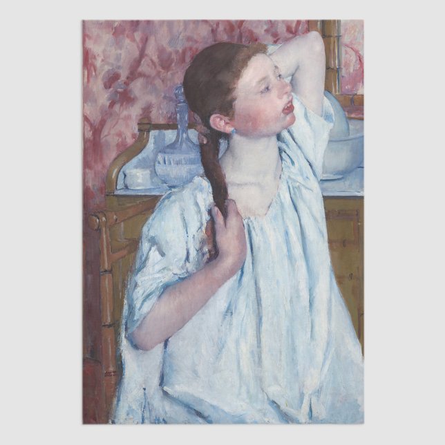 Papel De Seda Mary Cassatt - Garota Arrumando seu Cabelo (Criador carregado)