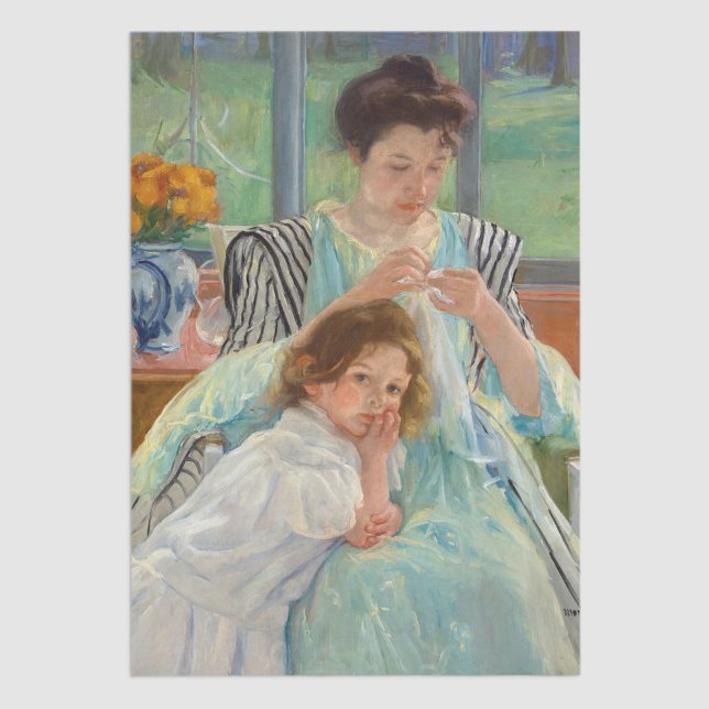 Papel De Seda Mary Cassatt - Jovem Mãe costurando (Criador carregado)