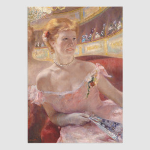 Papel De Seda Mary Cassatt - Mulher com Colar Pérola em um Logot