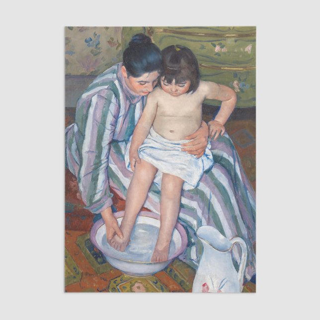 Papel De Seda Mary Cassatt - O Banho da Criança / O Banho (Criador carregado)