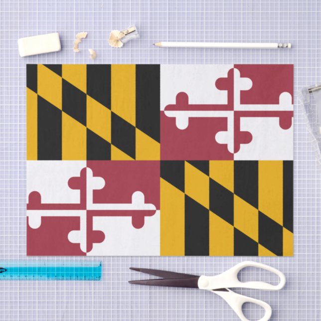 Papel De Seda Maryland tissue paper, Maryland Flag tissue paper (Arte )