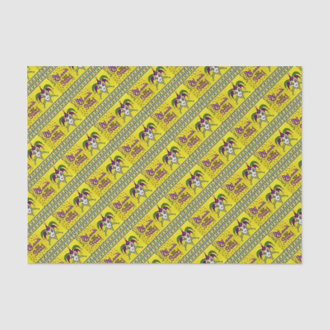 Papel De Seda Máscara de Bobo Carnaval Arlequim (Frente )