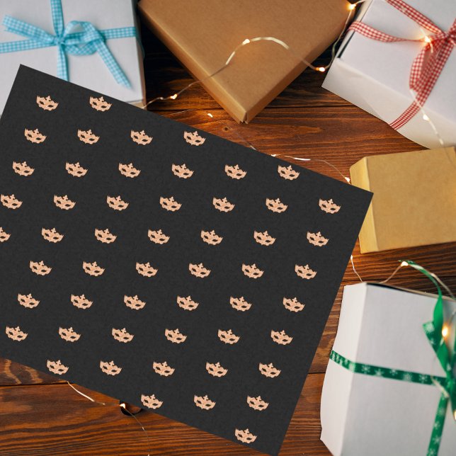 Papel De Seda Máscara de ouro preto de mascarada (Criador carregado)