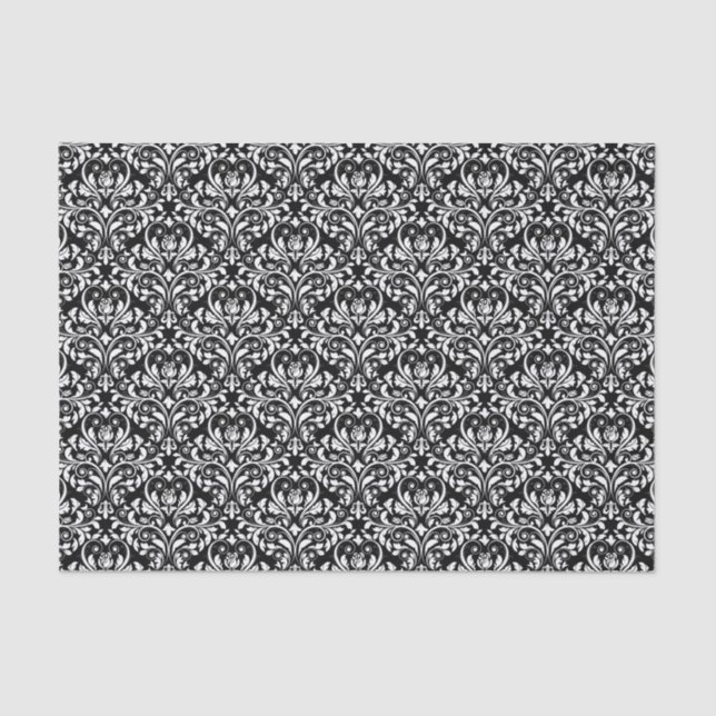 Papel De Seda Máscara Negra E Branca Elegante (Frente )