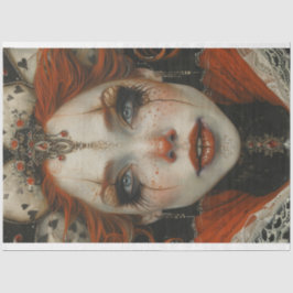 Papel De Seda Mascarada Lady Decoupage do Jester Harlequin