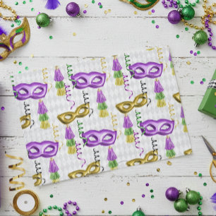 Papel De Seda Máscaras de Carnaval Verde Roxo Dourado Amarelo