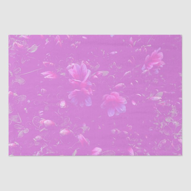 Papel De Seda Mauve Flutuante das Flores de Azalea (Frente )