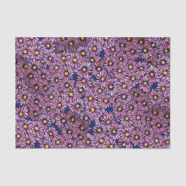 Papel De Seda Mauve Moody Daisies (Frente )
