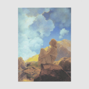 Papel De Seda Maxfield Parrish Manhã 1922 Nuvem Azul Arte Fina