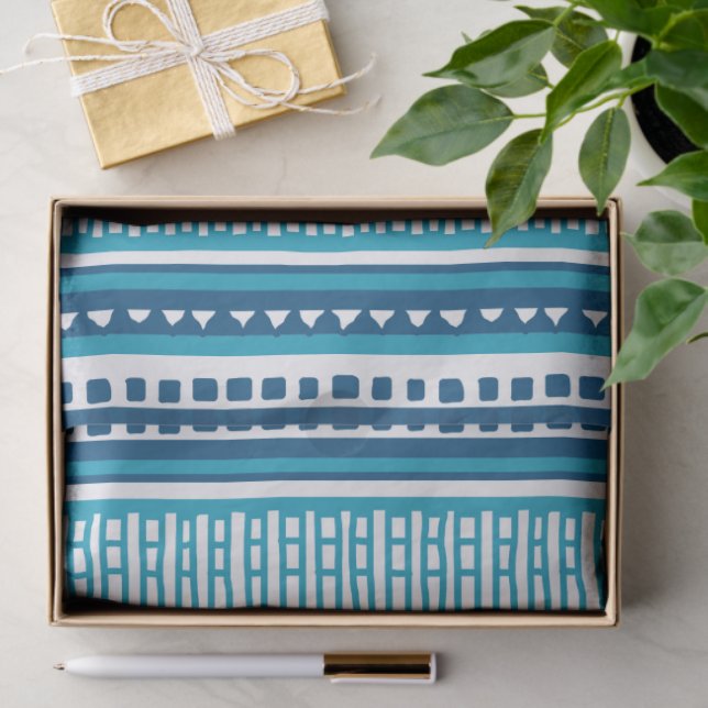 Papel De Seda MAZIPOODLES Striped Ribbed Knitting Pattern 088 B  (Presente)