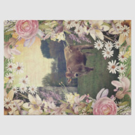 Papel De Seda Meadow Flower Jersey Cow