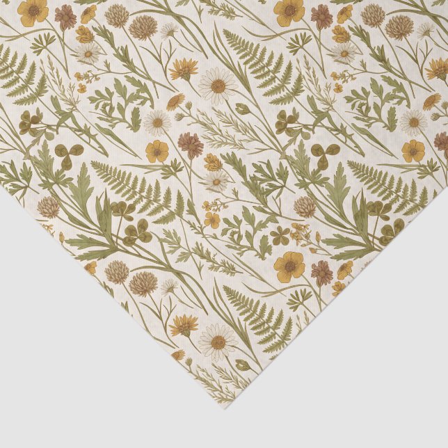 Papel De Seda Meadowcore Botanical Illustrations Flowers Grasses (Detalhes)