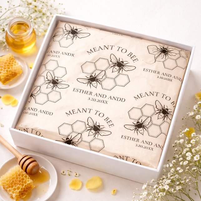 Papel De Seda Meant to Bee Honey Bee Wedding (Criador carregado)