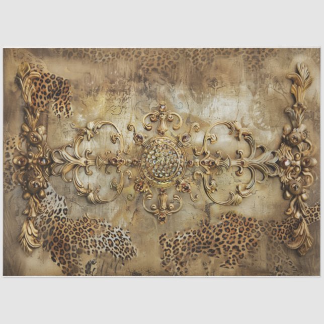 Papel De Seda Medalhão do Velho Mundo (Frente )