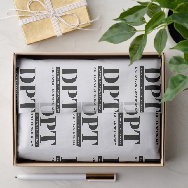 Papel De Seda Médico de DPT Moderno Personalizado em Terapia Fís (Presente)