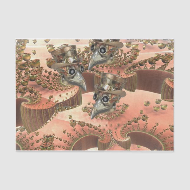 Papel De Seda Médicos da Peste Steampunk (Frente )