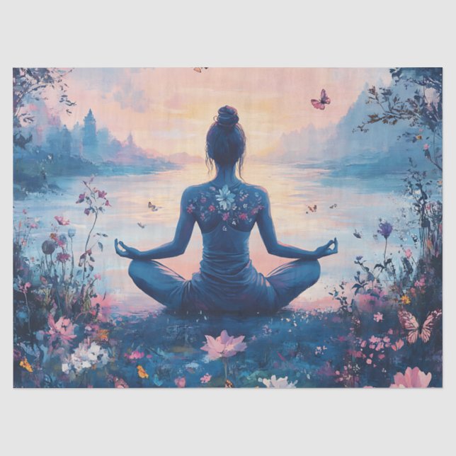 Papel De Seda Meditação Serena ao Nascer do Sol (2) (Frente )