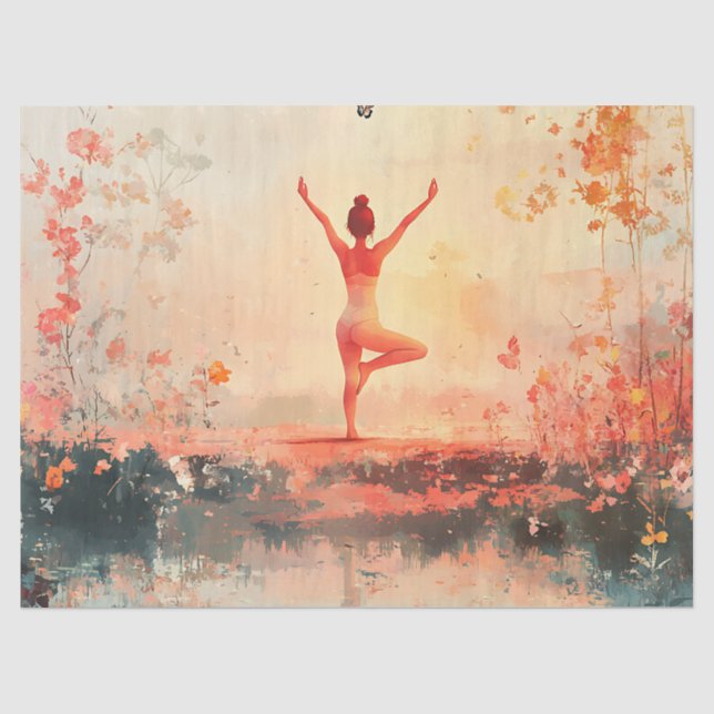 Papel De Seda Meditação Serena ao Nascer do Sol (7) (Frente )