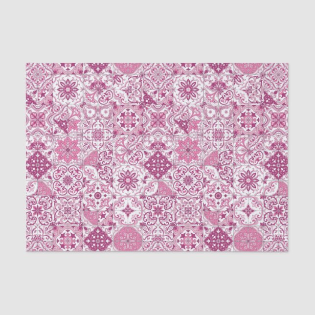 Papel De Seda Mediterranean hues/ Azulejo tiles (Frente )