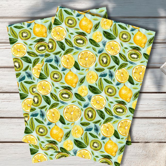 Papel De Seda  Mediterranean Lemon Botanical Tissue Paper (Criador carregado)