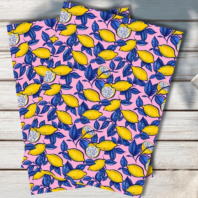 Papel De Seda  Mediterranean Lemon Botanical Tissue Paper (Criador carregado)