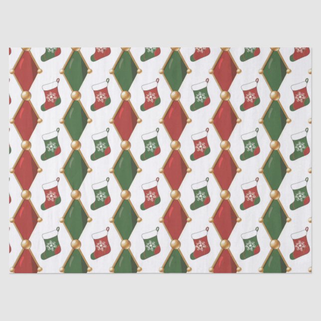 Papel De Seda Meia de Natal  (Frente )