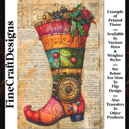 Papel De Seda Meia Festiva com Estilo Steampunk BL4 Decoupage