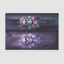 Meia-noite Macabre, Incrível Crânio Gótico em Plum