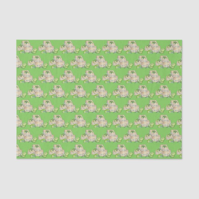 Papel De Seda Meia-tarde, Chá do Tea Party Cucumbia (Frente )