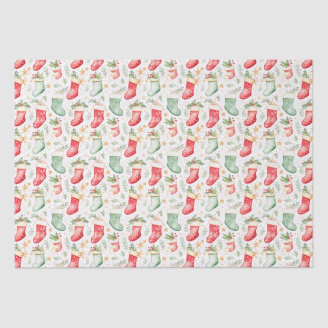Papel De Seda Meias Festivas de Natal (Frente )
