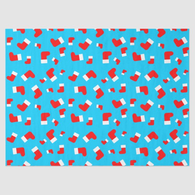 Papel De Seda Meias Padrão Natal Férias Festas Festivas (Frente )