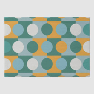 Papel De Seda Meio Círculo Colorido Geométrico