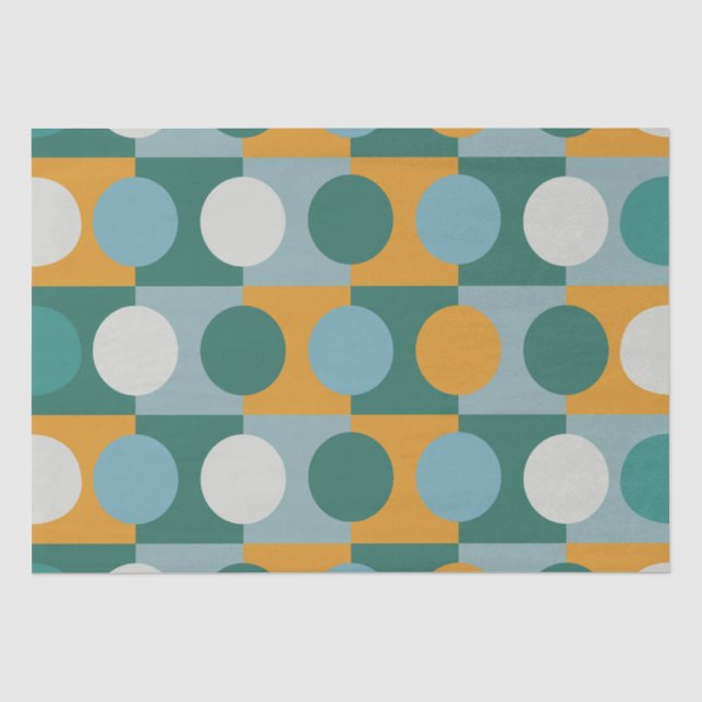 Papel De Seda Meio Círculo Colorido Geométrico (Frente )