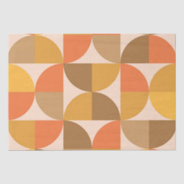 Papel De Seda Meio Século Meios Círculos em âmbar laranja marrom