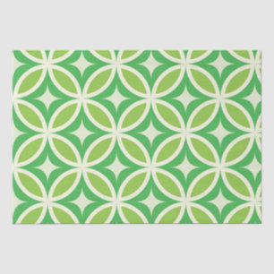 Papel De Seda Meio século Modern Starbursts Círculos Verde