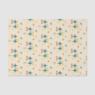 Papel De Seda meio século Moderno da Era Atômica estoura Turquoi