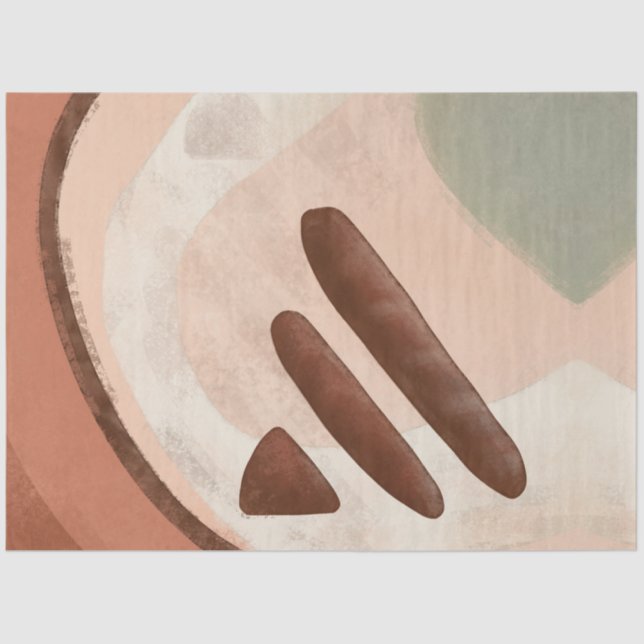 Papel De Seda Meio século Moderno de Arte Orgânica Abstrato (Frente )