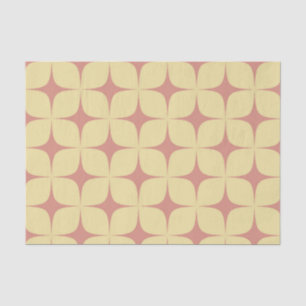 Papel De Seda Meio século Vermelho Amarelo Moderno Boho Geométri