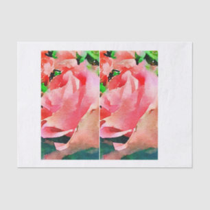 Papel De Seda Meios mistos cor-de-rosa do decoupage da garrafa