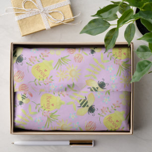 Papel De Seda Mel Bee Rosa