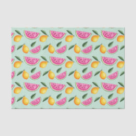 Papel De Seda Melancia Rosa & Limões (Design 29 Série Rosa)