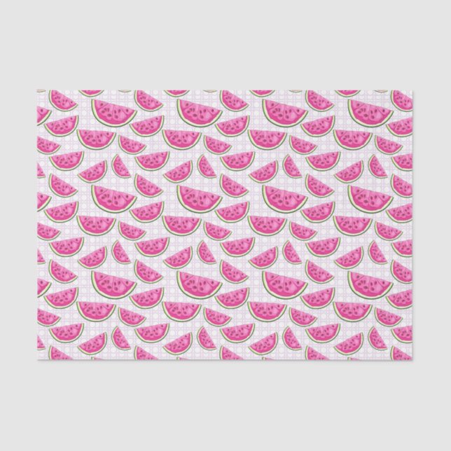 Papel De Seda Melancia rosa (Série Design 24 rosa) (Frente )