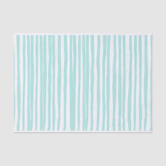 Papel De Seda Mele Kalikimaka Chic Teal Stripe (Frente )