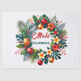 Papel De Seda Mele Kalikimaka - Natal Tropical