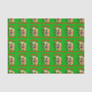 Papel De Seda Mele Kalikimaka Papai Noel Tiki